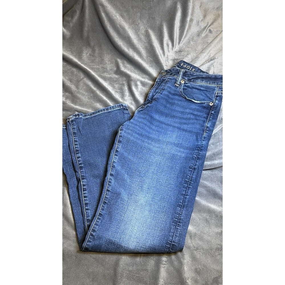 NWT American Eagle Men's Relaxed Straight Flex Jeans Blue Medium Wash Size 32x34
